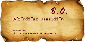 Bánász Osszián névjegykártya